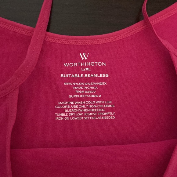 PINK COMPRESSION LIKE TANK TOP SZ L/XL NWT - Picture 4 of 5